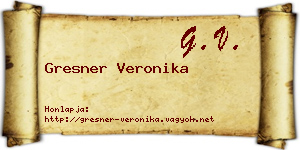 Gresner Veronika névjegykártya